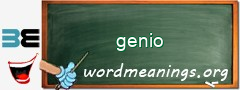 WordMeaning blackboard for genio